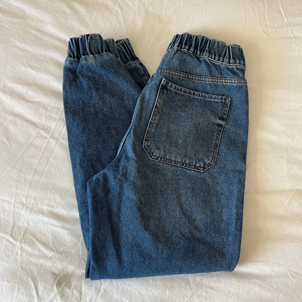 Women’s High Waisted Cargo Blue Denim Jeans